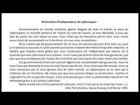 Déclaration d'indépendance du cyberespace